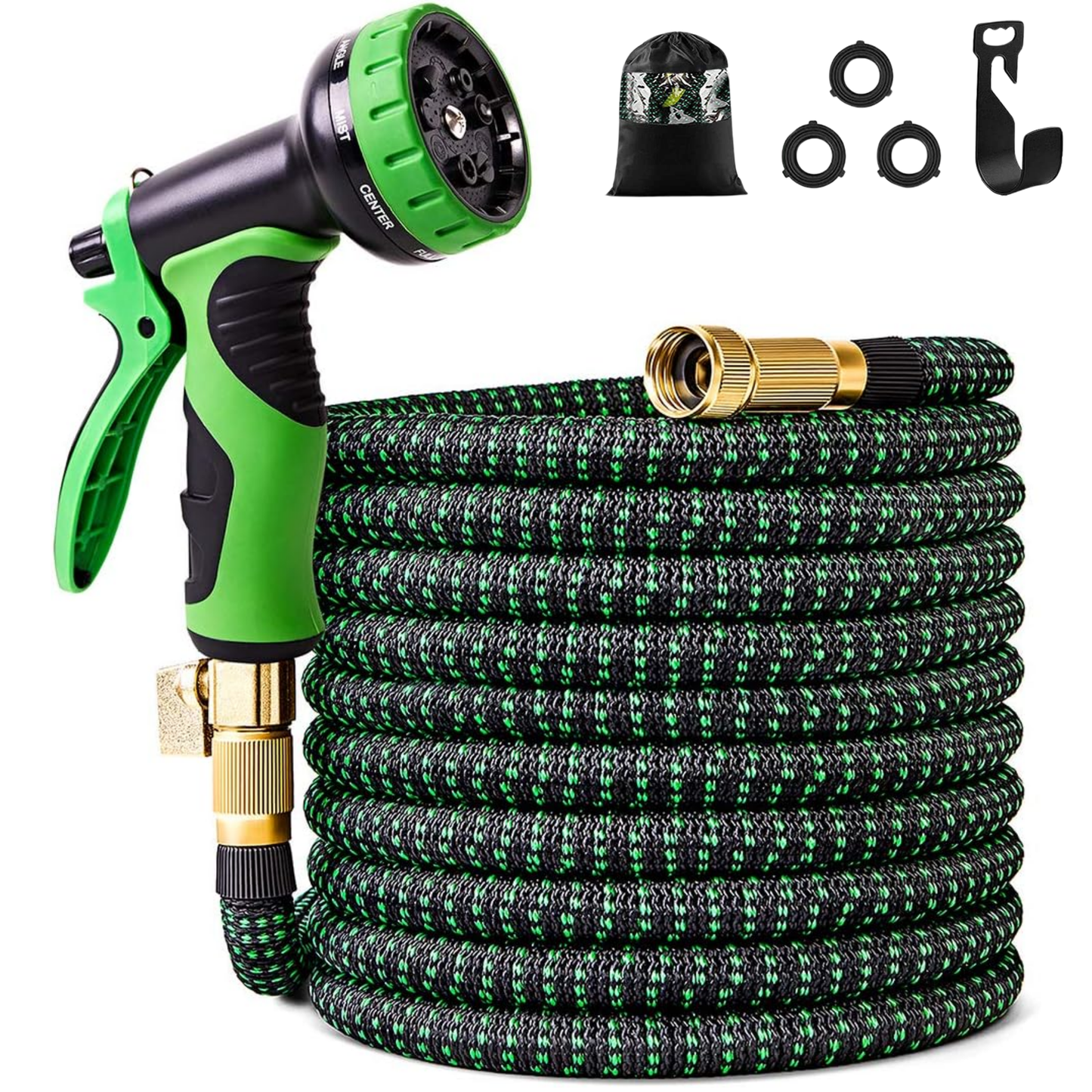 AMX® Expandable Easy Hose w/Premium Solid Copper Infused Brass Connector Expandable