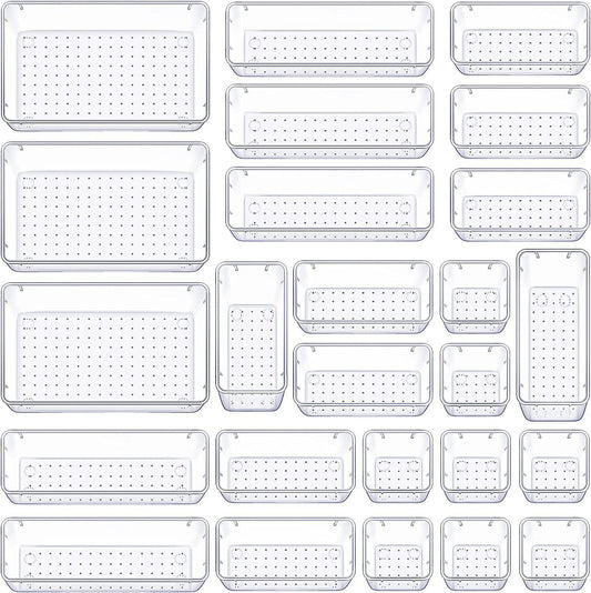 Clear Stationery Tableware Makeup Organizer Stackable