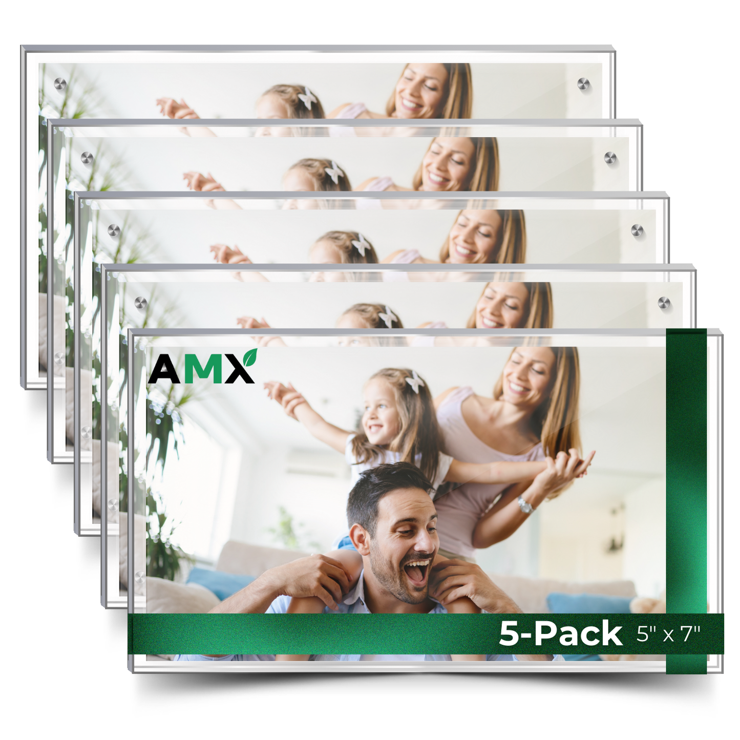 AMX® 5x7 Magnetic Acrylic Photo Resin Frame Display