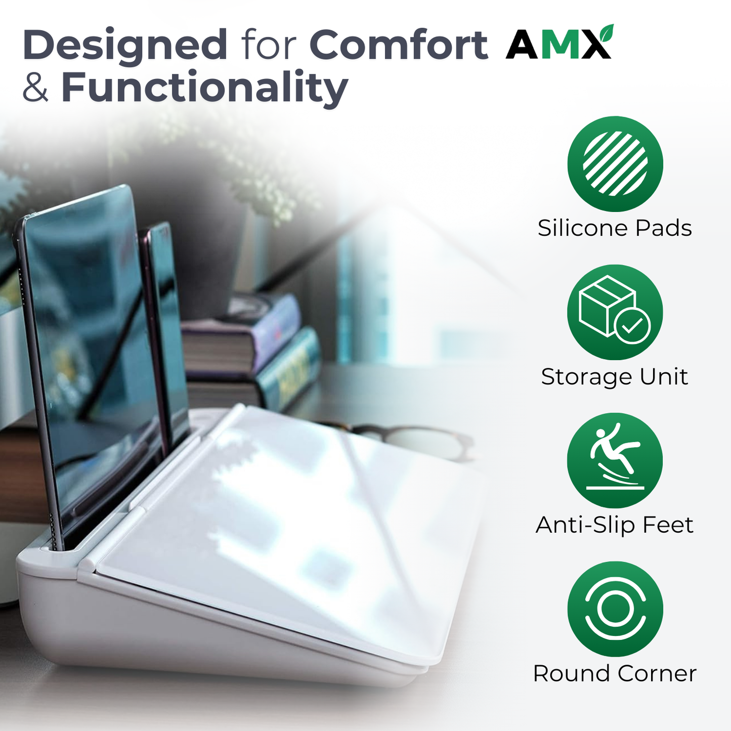 AMX® Small Glass Desktop Whiteboard