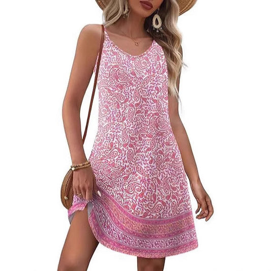Women's Summer Sleeveless Bohemian Beach Dress