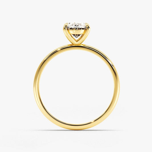 Oval Moissanite Ring Women's Four-claw Simple Gold-plated Live Supply Manufacturers Cross-border S925 Sterling Silver Egg-shaped Ring