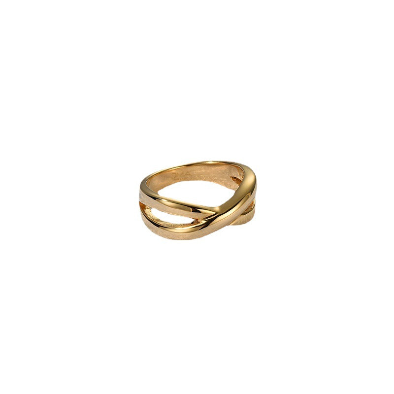Smooth Cross Ring Women's Titanium Steel Index Finger Ring