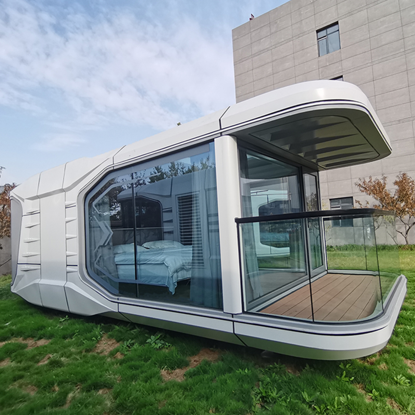 AMX®  Luxury Tiny Space Capsule Bedroom Container Mobile Home Prefab Garden House HL-E7-02
