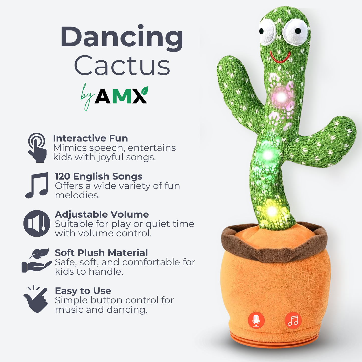 AMX® Dancing and Talking Cactus Toy