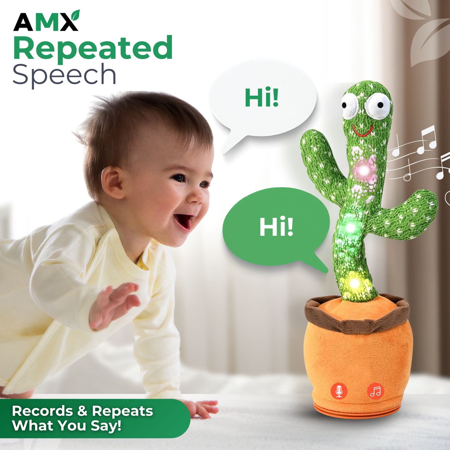 AMX® Dancing and Talking Cactus Toy