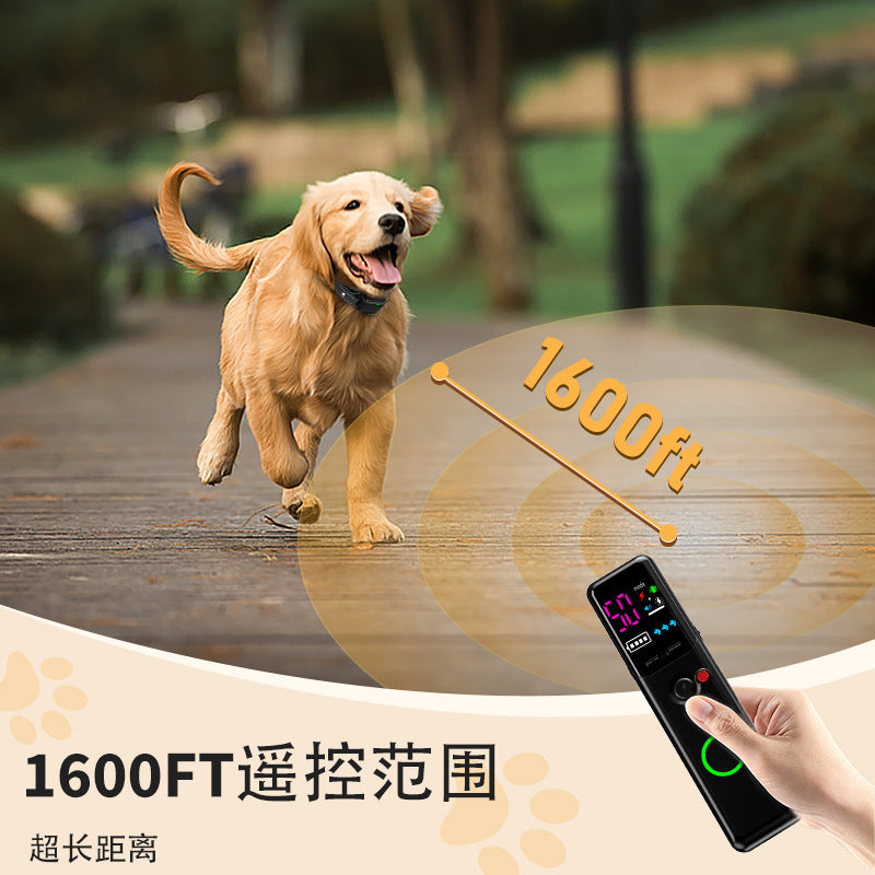 New Dog Trainer Bark Stopper Electronic Training Collar Remote Control Electric Shock Collar Charging Waterproof Color Screen Dog Training