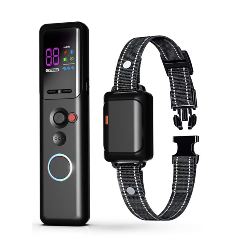 New Dog Trainer Bark Stopper Electronic Training Collar Remote Control Electric Shock Collar Charging Waterproof Color Screen Dog Training